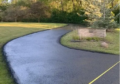 A long driveway with Sealcoating in LaSalle IL