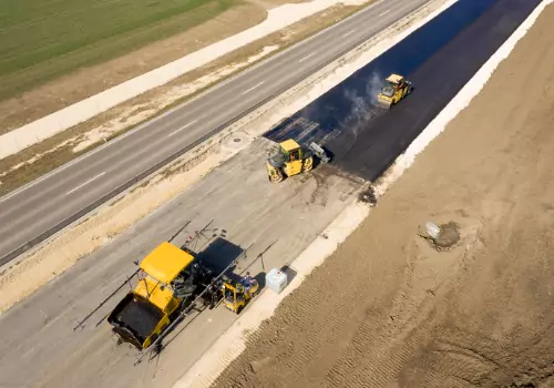 Asphalt Companies in LaSalle IL in the process of paving a new roadway